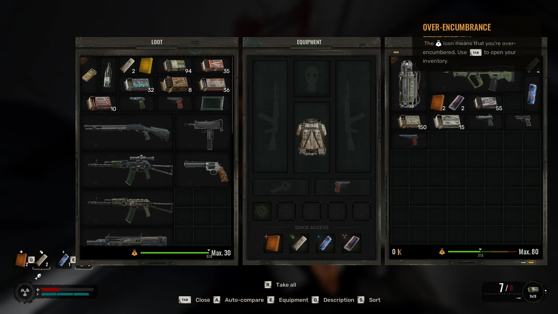 S.T.A.L.K.E.R. 2 "Большой инвентарь лута"