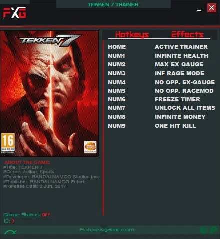 Tekken 7: Трейнер/Trainer (+9) [1.0] {FutureX}
