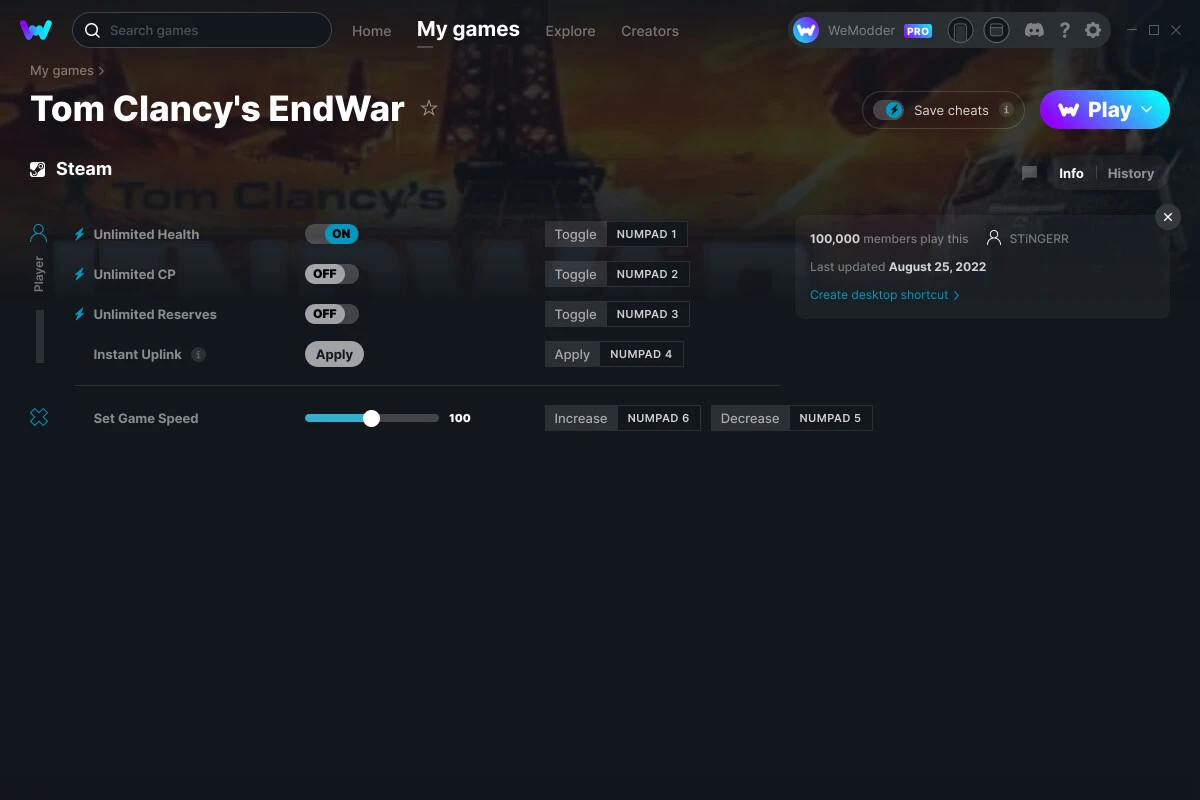 Tom Clancy's EndWar "Трейнер +5" [UPD: 25.08.2022] {STiNGERR / WeMod}