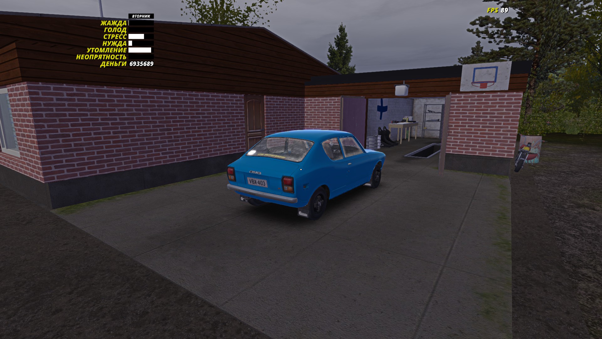 My Summer Car "Сохранение - Сатсума с тюнингом, консолью и все что нужно для жизни"