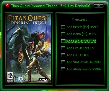 Titan Ques ~ Immortal Throne: Трейнер/Trainer (+7) [1.1] {DenkA003 / GHL}
