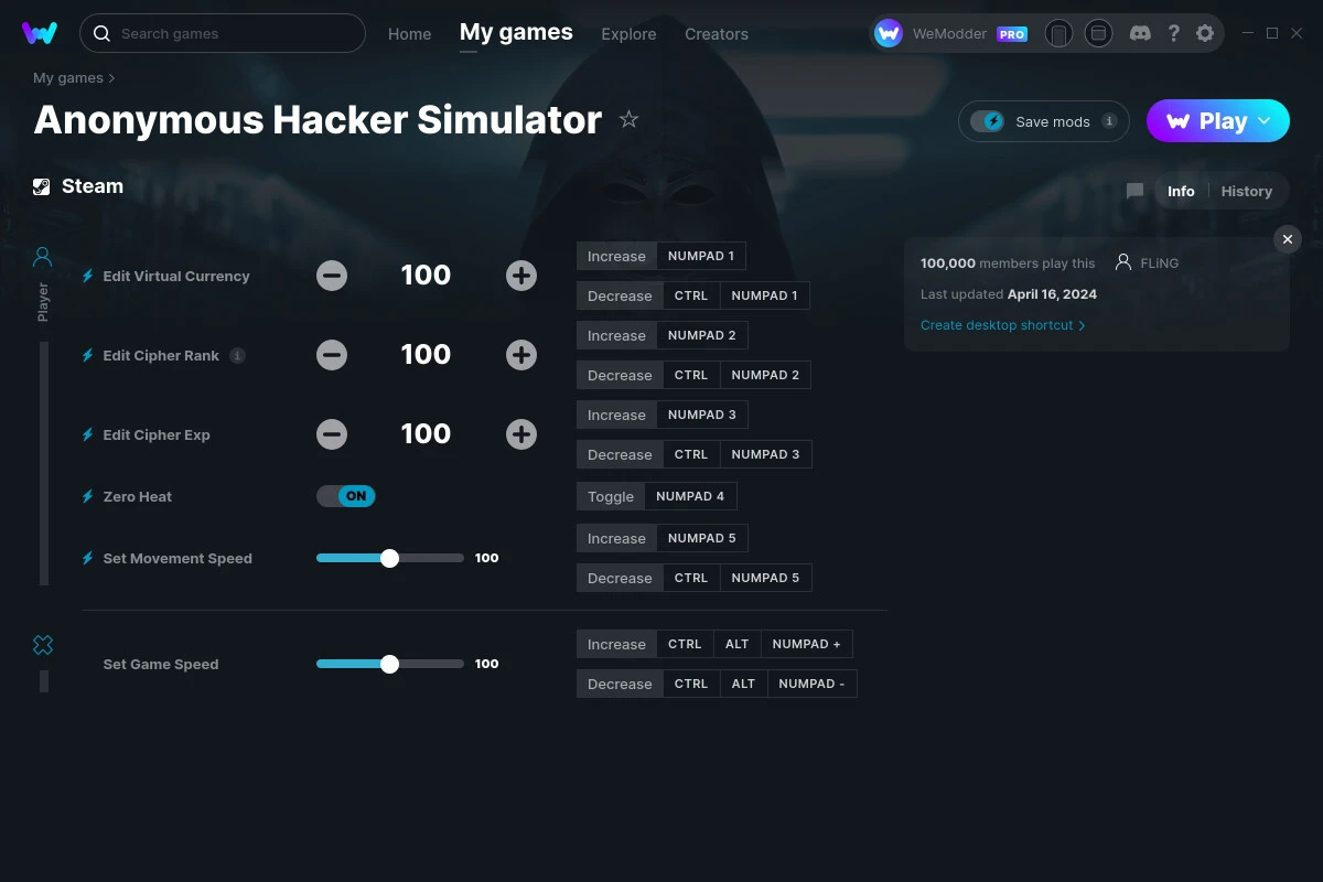 Anonymous Hacker Simulator "Трейнер +6" [UPD: 16.04.2024] {FLiNG / WeMod}