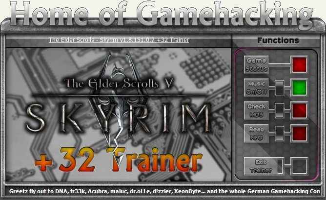 The Elder Scrolls 5 - Skyrim: Трейнер/Trainer (+31) [1.9.29.0.8 ~ 1.9.32.0.8 / Update 12 ~ 13] {sILeNt heLLsCrEAm / HoG}