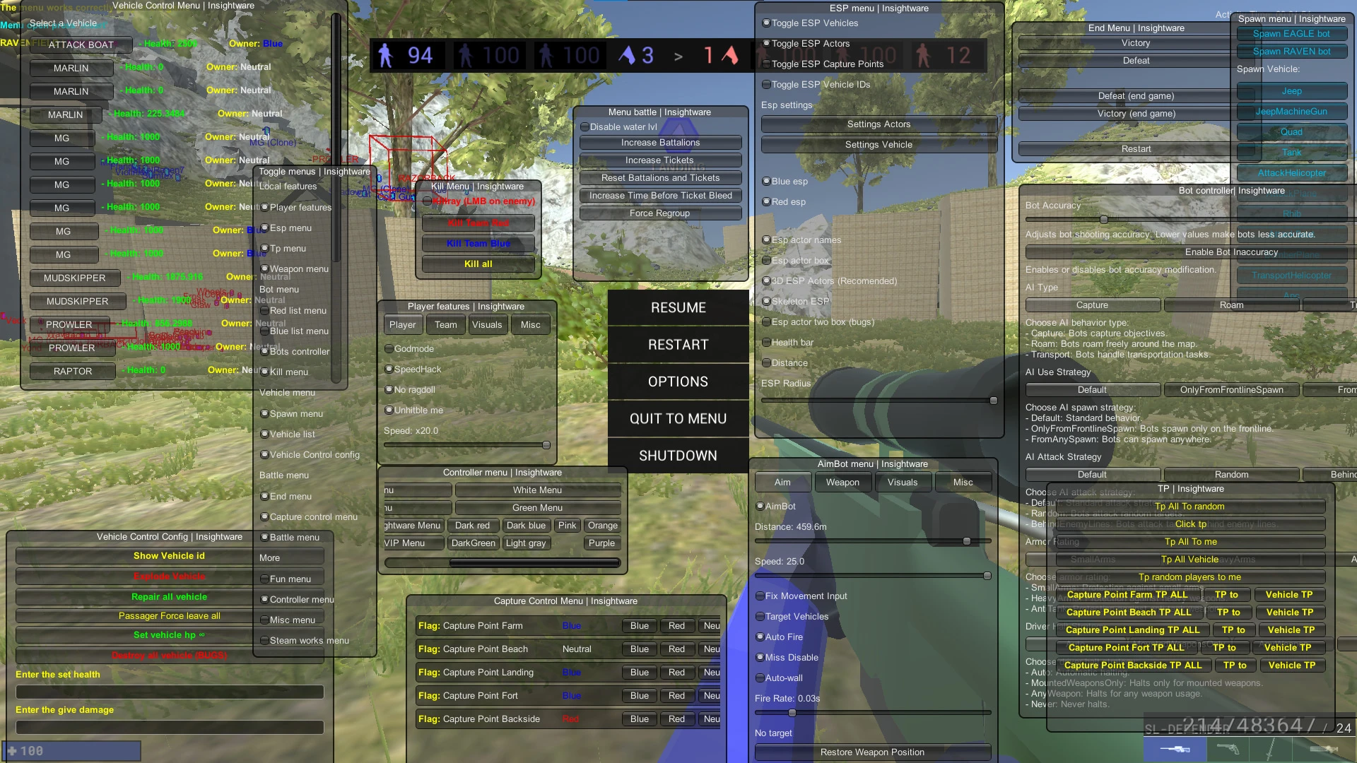 Ravenfield "Трейнер +23" [UPD: 08.10.2025] {Insert / BepInEx}