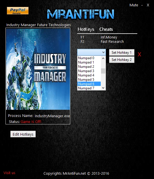 Industry Manager: Future Technologies Трейнер/Trainer (+2) [1.0.9] {MrAntiFun}