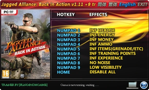 Jagged Alliance - Back in Action: Трейнер/Trainer (+9) [1.11] {FLiNG}