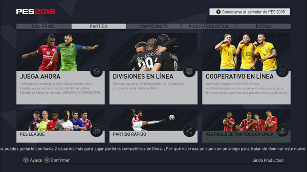 PES 2018 "Dark Menu"