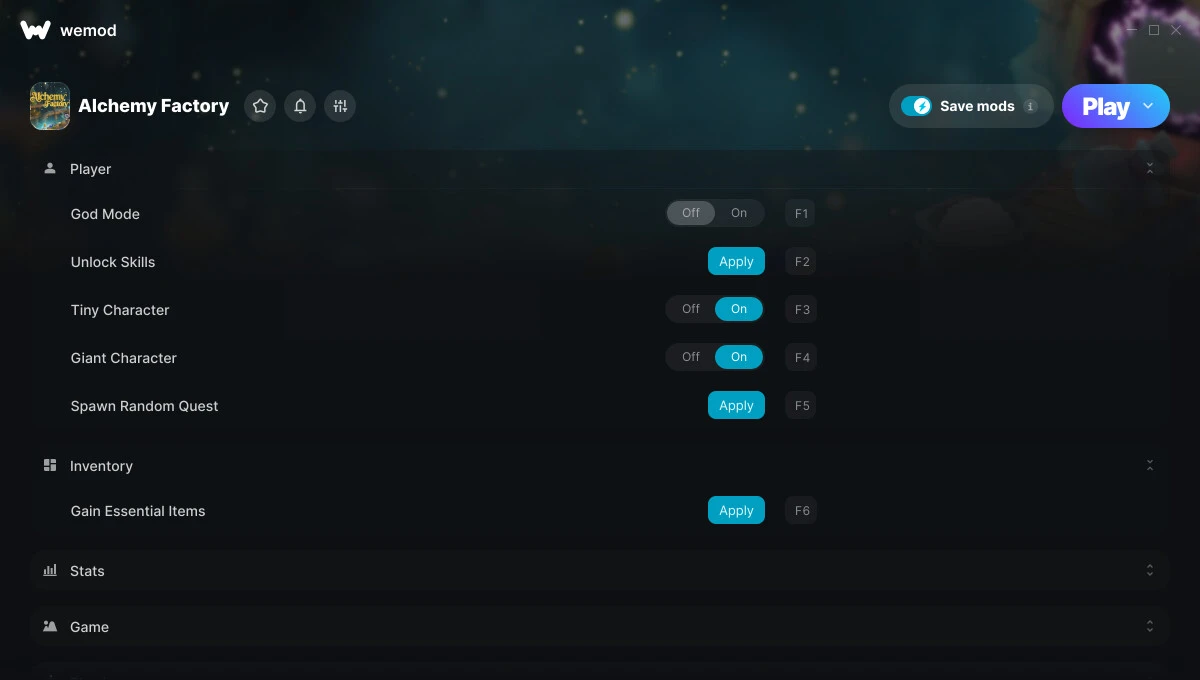 Alchemy Factory "Трейнер +27 от WeMod: Редактор игрока и инвентаря"