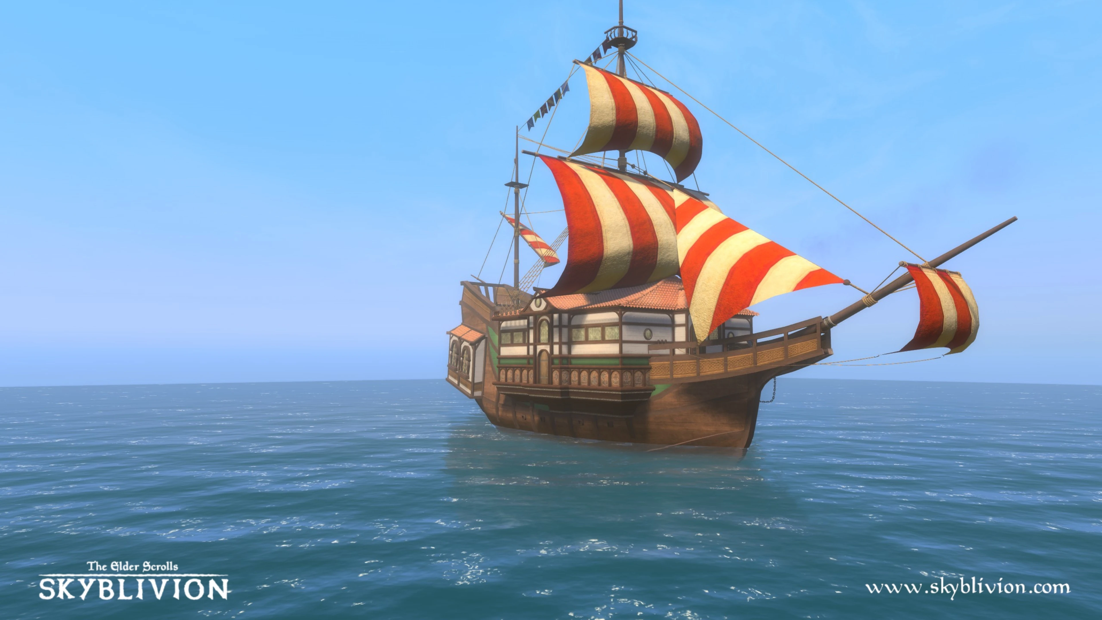 Авторы фанатского ремейка Oblivion на движке Skyrim показали корабль-таверну