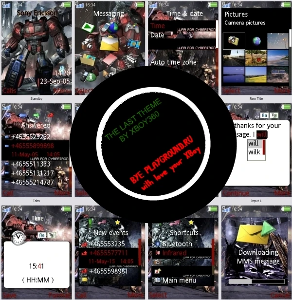 Transformers: War for Cybertron "Theme 240*320 SE(последняя тема от XBoy360)"