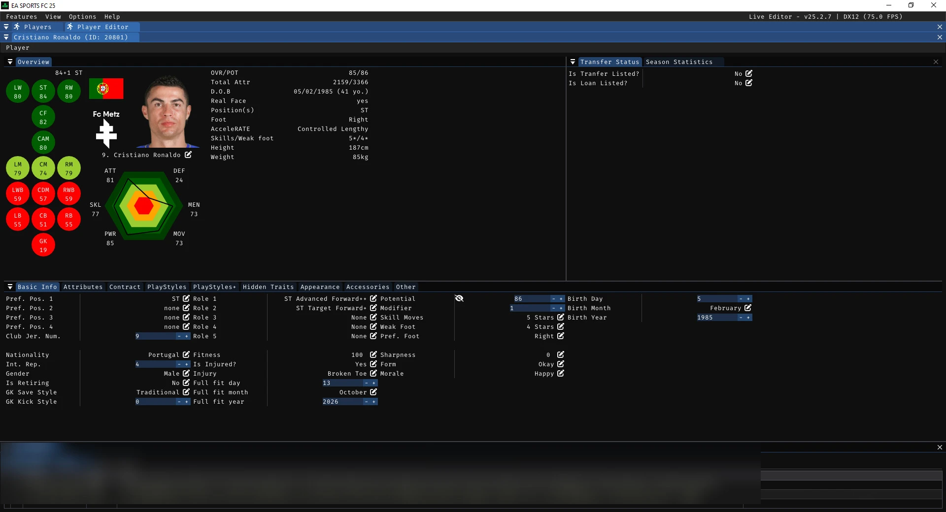 FC 26 "Чит-Мод: Редактор игрока, команд и пр" [26.1.7] {Aranaktu}