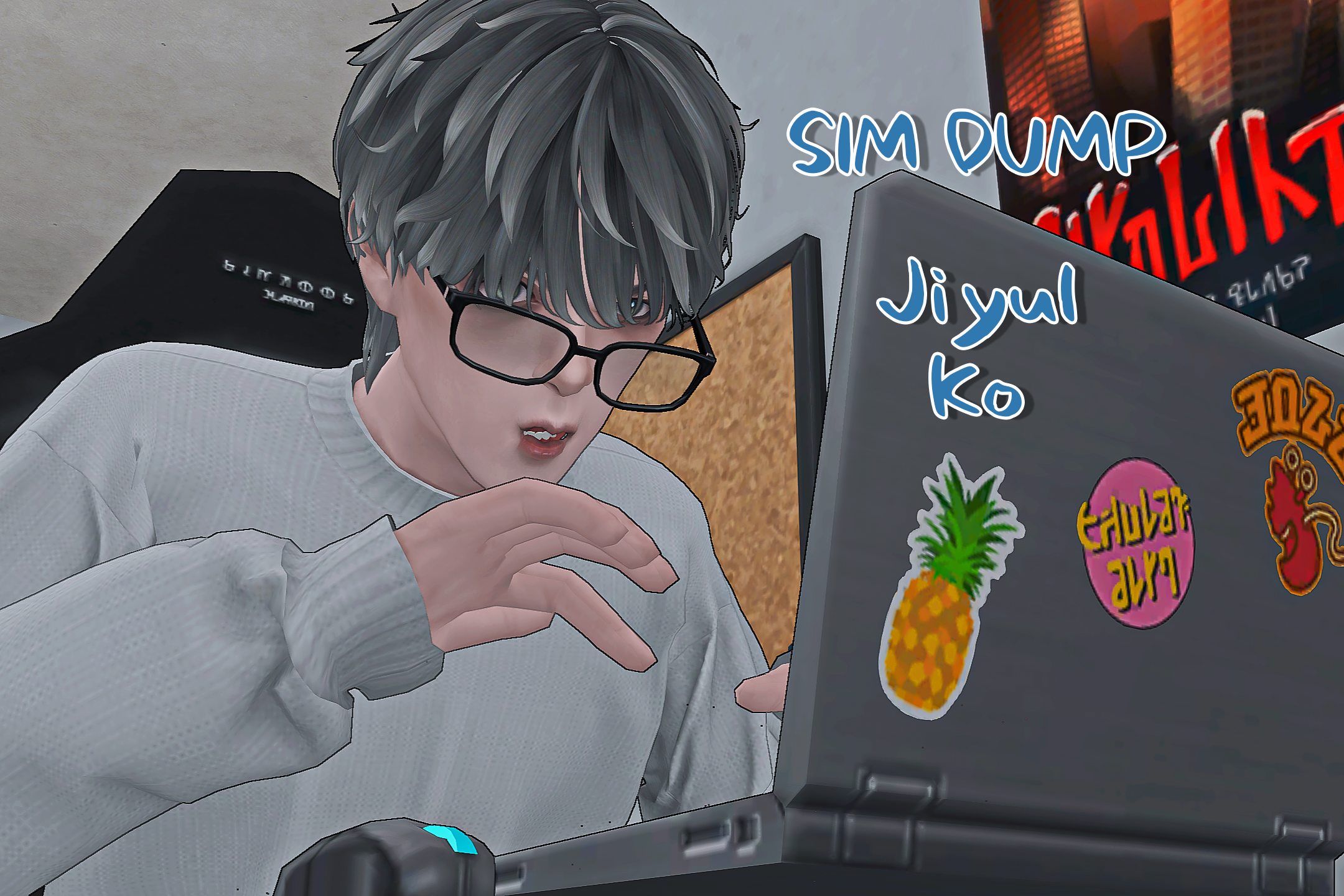 The Sims 4 "Сим - Парень-хикикомори Джи-юль Ко"