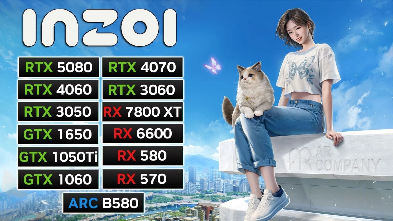 Производительность 13 видеокарт в inZOI - от GTX 1050 Ti до RTX 5080 и RX 7800 XT!