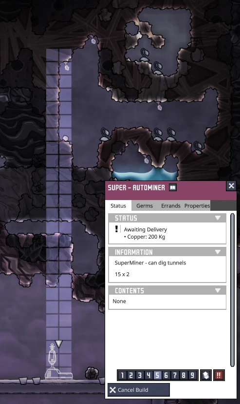 Oxygen Not Included "TunnelMiner"