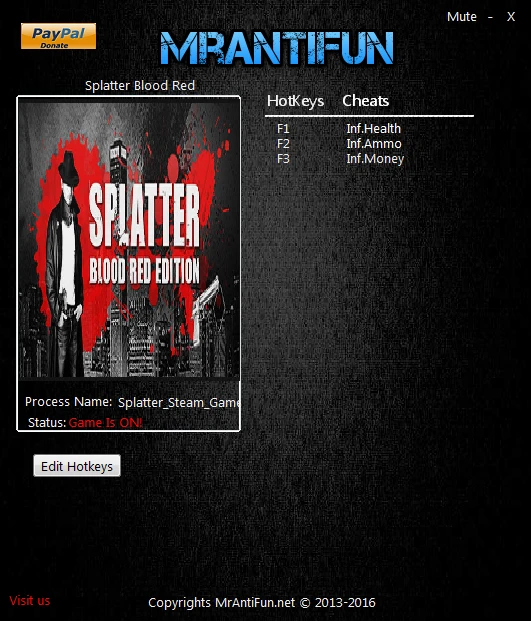Splatter - Blood Red Edition: Трейнер/Trainer (+3) [1.5] {MrAntiFun}