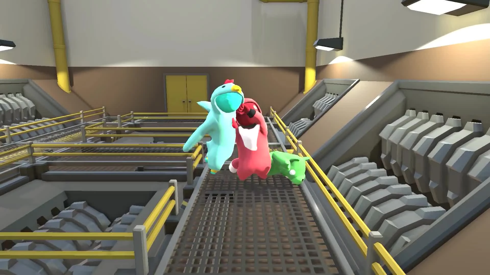 Сгрыз кабель люльки на небоскребе. Угар в Gang Beasts