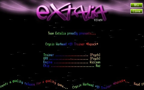 Crysis Warhead: Трейнер (+19) [1.0/ 1.1.1.690/687)