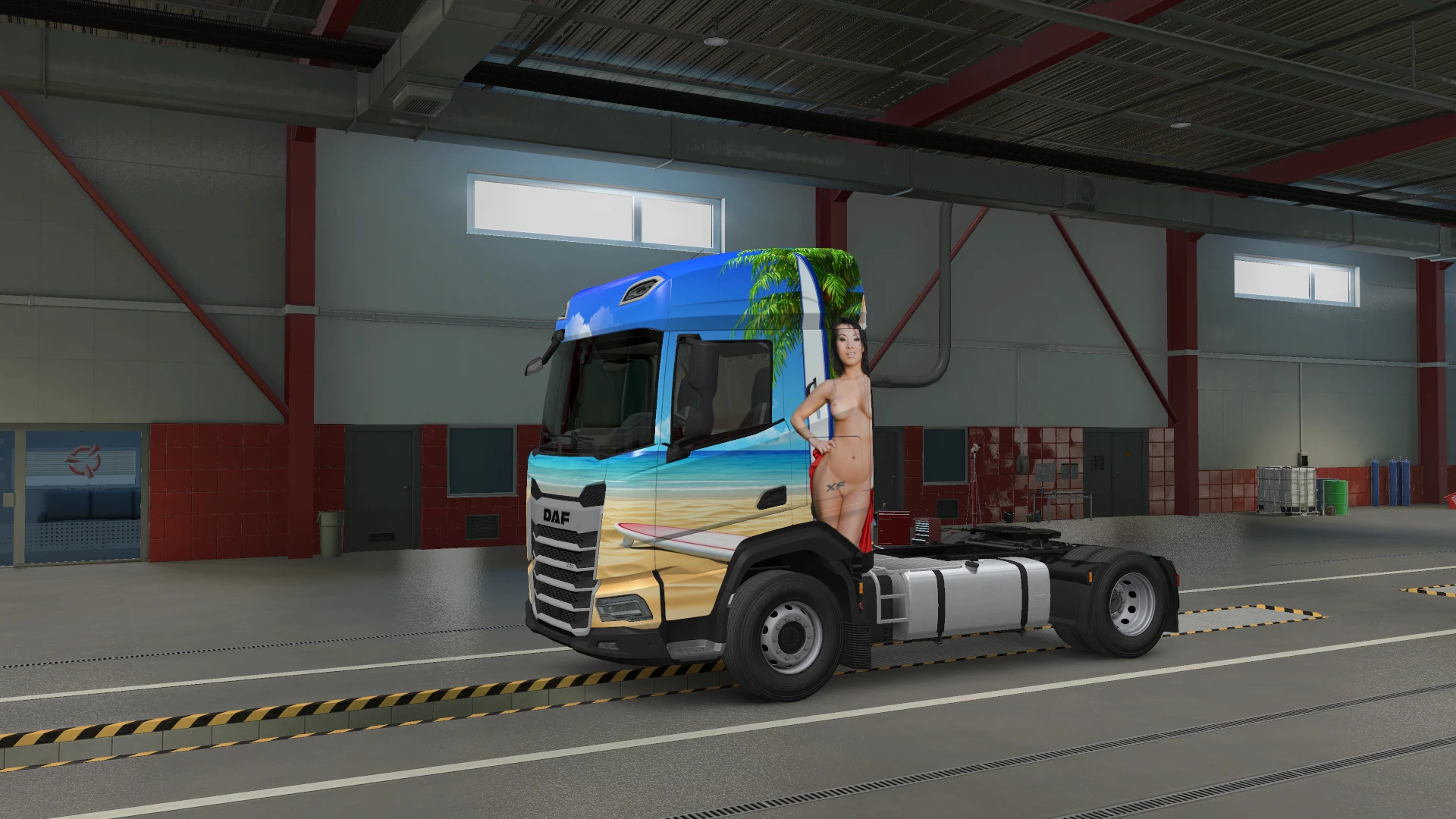 Euro Truck Simulator 2 "Эротический скин DAF 2021 с Asa Akira"