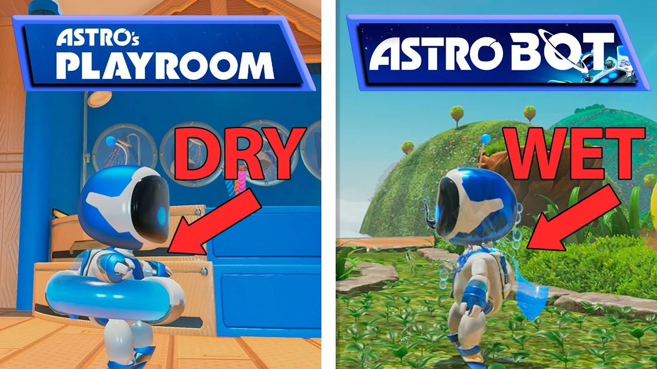 Сравнение физики и деталей в Astro's Playroom и Astro Bot