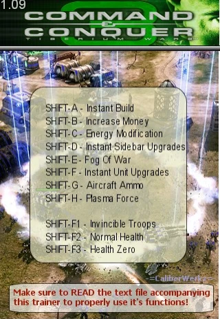 Трейнер (+11) для Command &Conquer 3: Tiberium Wars v 1.09