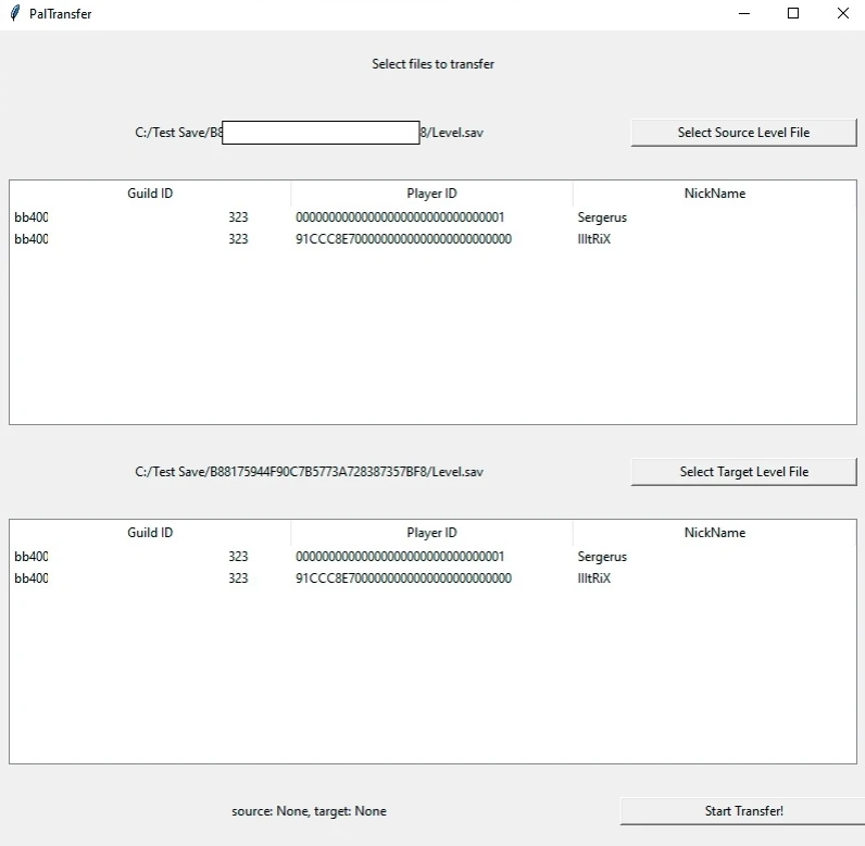 Palworld "Перенос персонажа - PalTransfer"