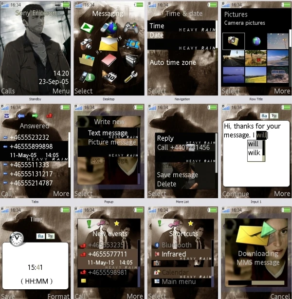 Heavy Rain "Theme 240x320 SE"