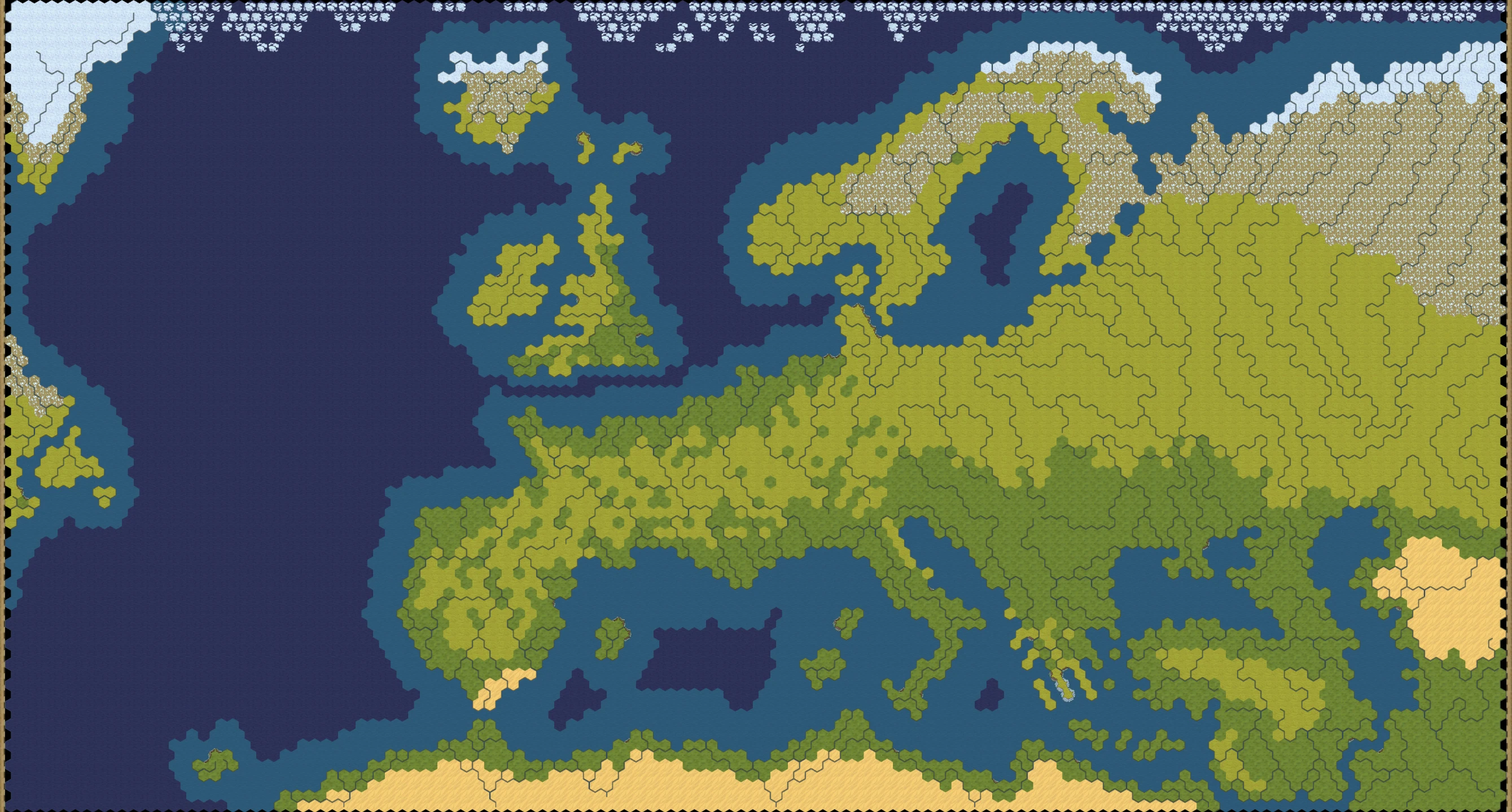 Sid Meier's Civilization 6 "Карта Европы 128 на 80 клеток"