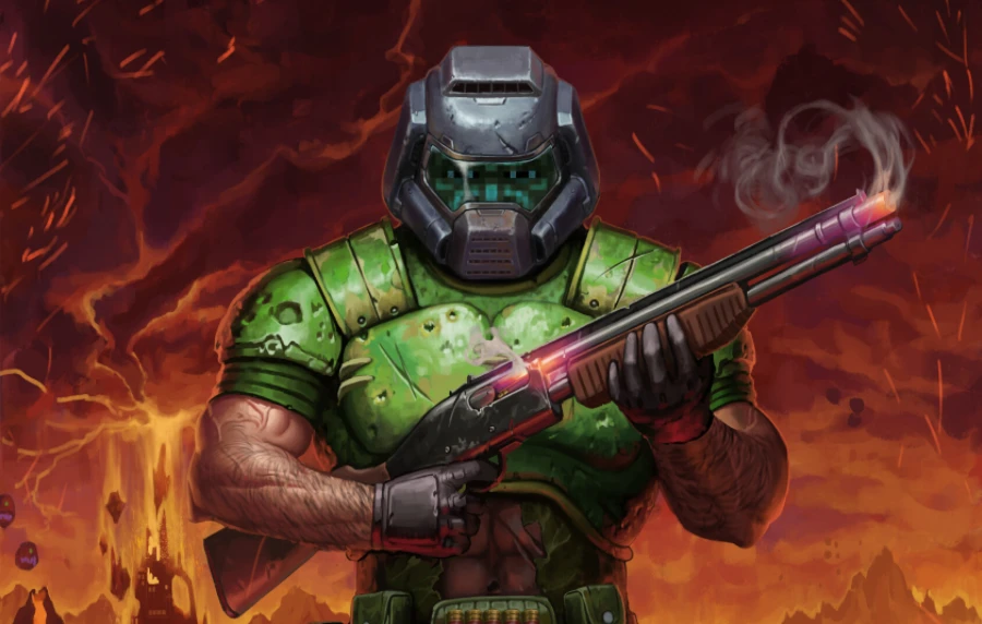 Косплей классического Думгая из игр серии Doom