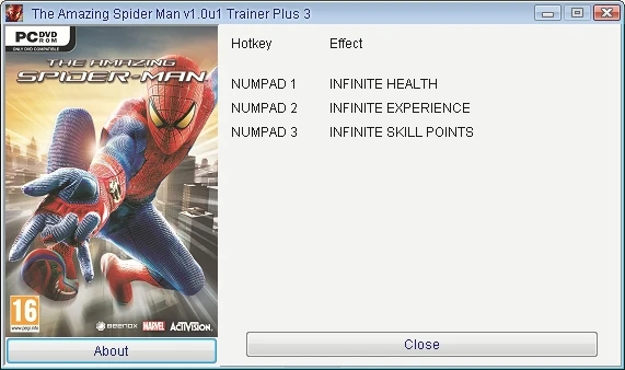 The Amazing Spider-Man: Трейнер/Trainer (+3) [1.0u1] {GRIZZLY/PlayGround.ru}