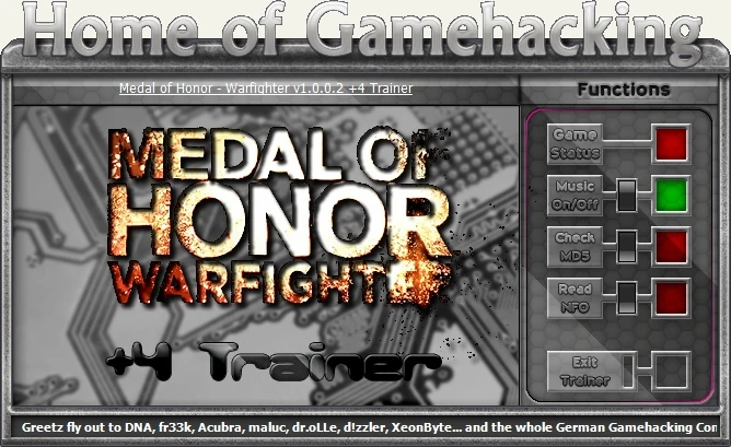 Medal of Honor - Warfighter: Трейнер/Trainer (+4) [1.0] {HoG/sILeNt heLLsCrEAm}