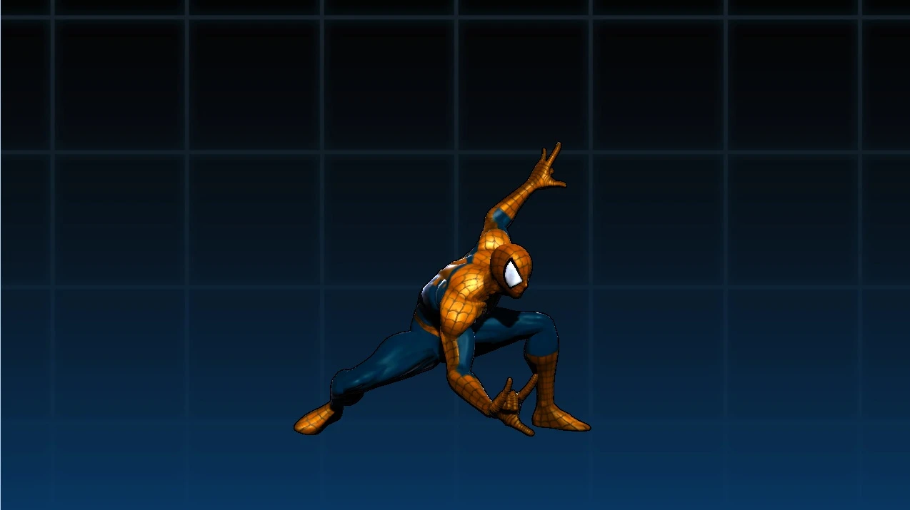 Ultimate Marvel vs. Capcom 3 "Человек Паук Желто-Синий костюм MVCI "