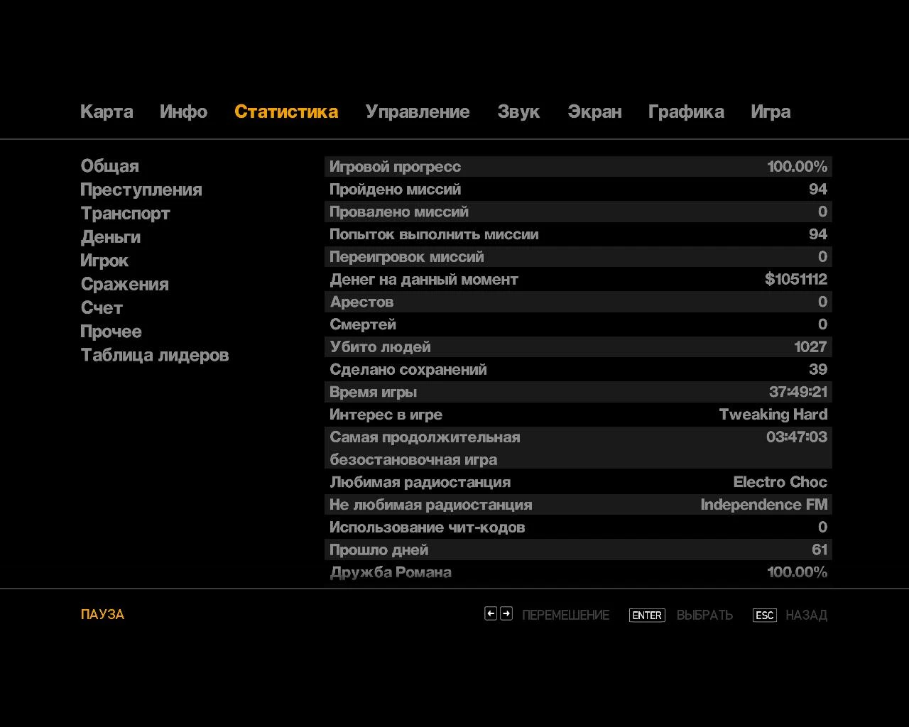 Grand Theft Auto 4 (GTA IV): Сохранение 100% (Открыты все бонусы и квартиры) Версия №3 FINAL