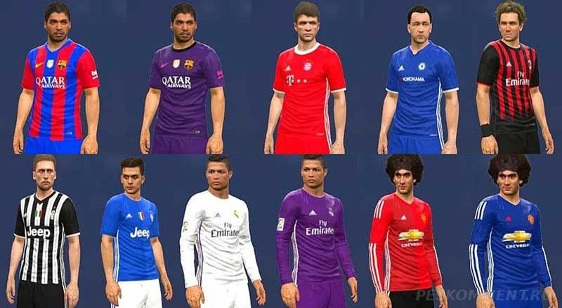 Pro Evolution Soccer 2016 "Форма команд на сезон 2016-17"