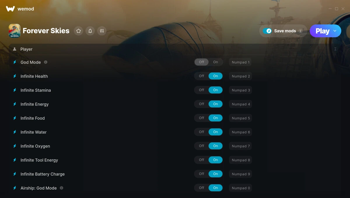 Forever Skies "Трейнер +22" [UPD: 11.04.2025] {FLiNG / WeMod}