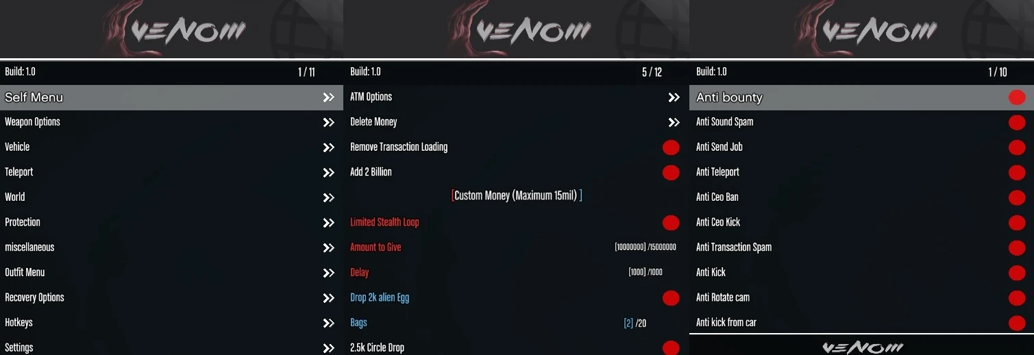 Grand Theft Auto 5 (GTA V): Чит-Мод/Cheat-Mode (Venom v1.0) [1.52]