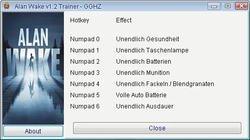 Alan Wake: Трейнер/Trainer (+7) [1.02.16.4261/Update 2] {GGHZ}