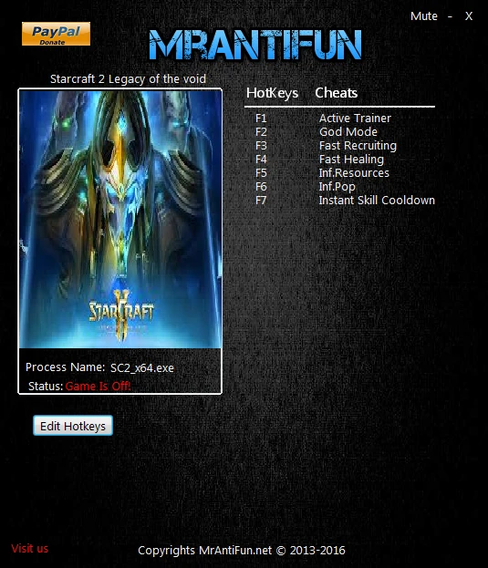 StarCraft 2: Legacy of the Void: Трейнер/Trainer (+6) [UPD: 22.08.2019] {MrAntiFun / WeMod}