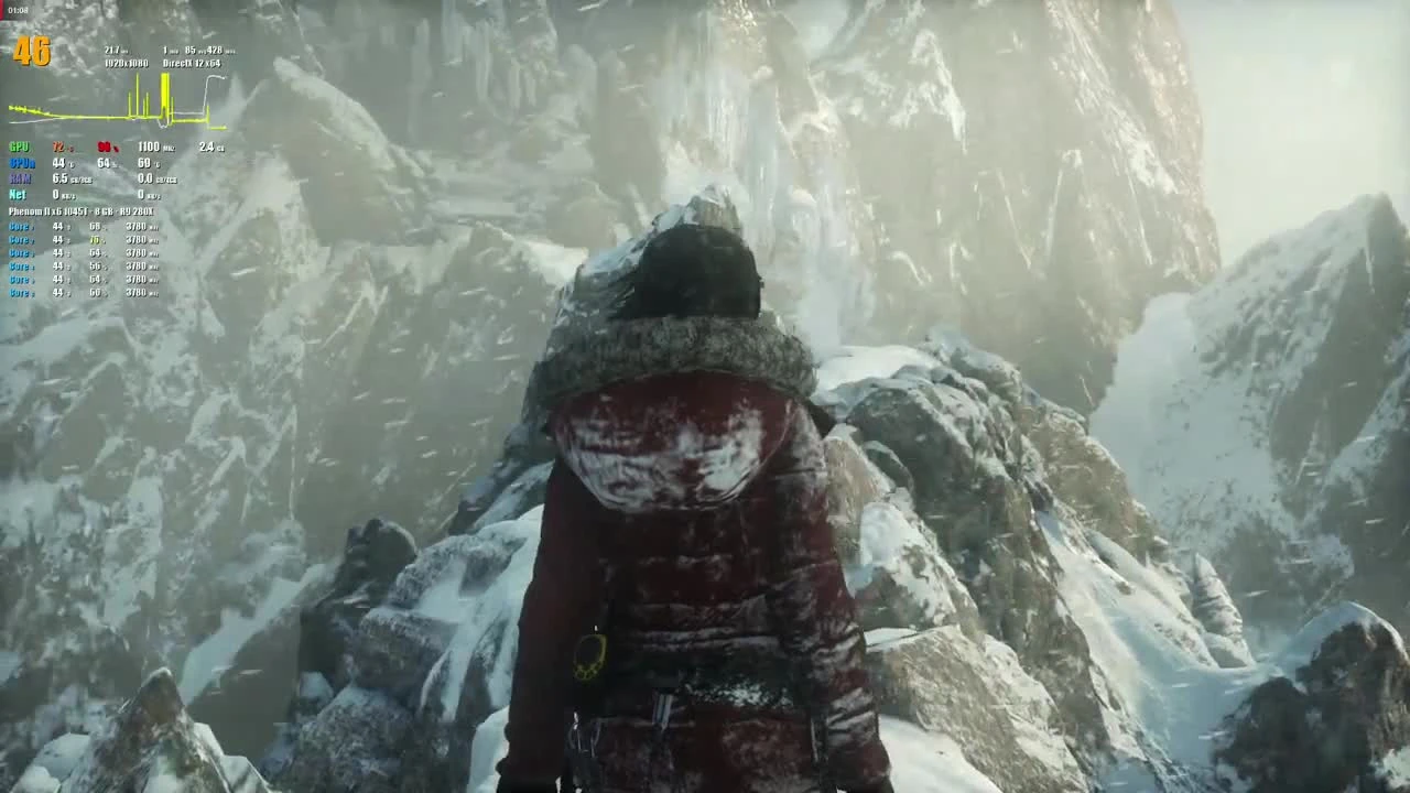 Тестирование Phenom II x6 1045t OC + R9 280X в Rise of the Tomb Raider (DirectX 12, 1080p)