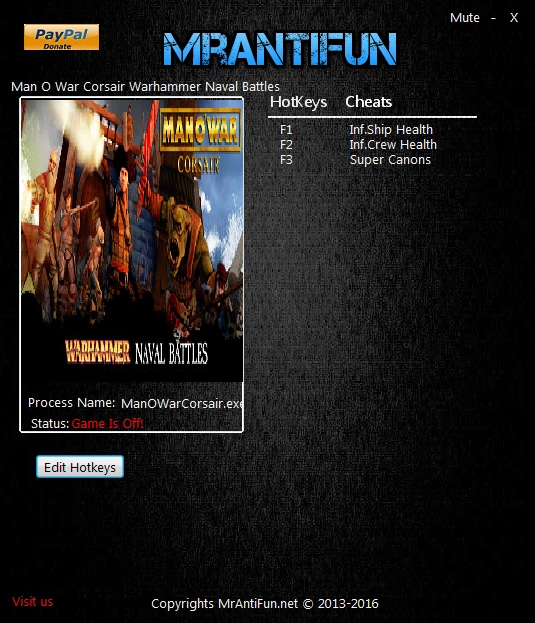 Man O'War: Corsair Warhammer Naval Battles: Трейнер/Trainer (+3) [1.4.2] {MrAntiFun}