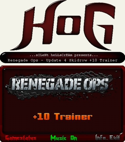 Renegade Ops: Трейнер/Trainer (+10) [Update 4] {HoG/sILeNt heLLsCrEAm}
