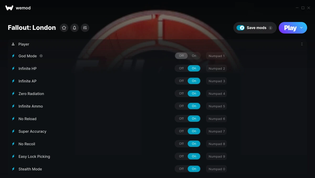 Fallout: London "Трейнер +18" [UPD: 08.08.2024] {FLiNG / WeMod}