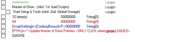 Master of Orion (2016): Таблица для Cheat Engine