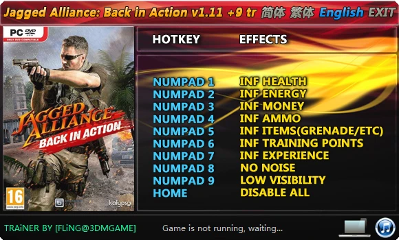 Jagged Alliance: Back in Action: Трейнер/Trainer (+9) [1.11] {FLiNG}