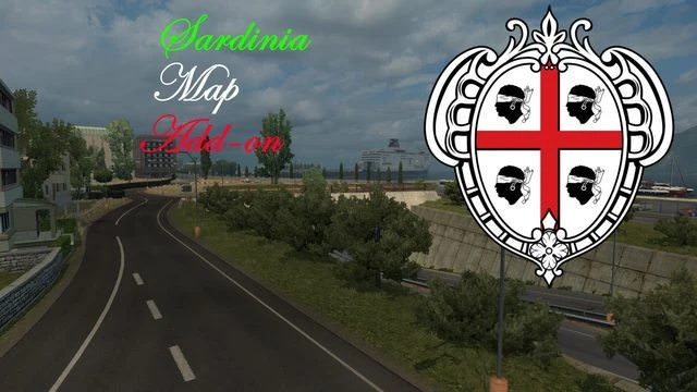Euro Truck Simulator 2 "Sardinia Map Add-on версия 0.9.1 (v1.32.x)"