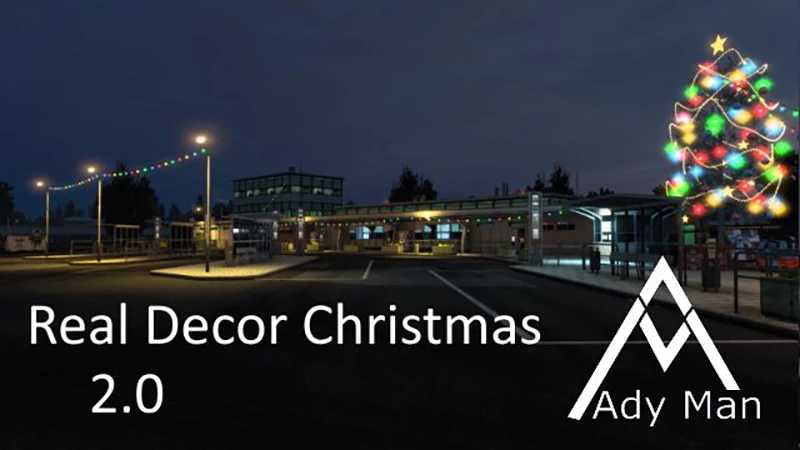 Euro Truck Simulator 2 "Новогоднее оформление для зданий" [v2.0.1]