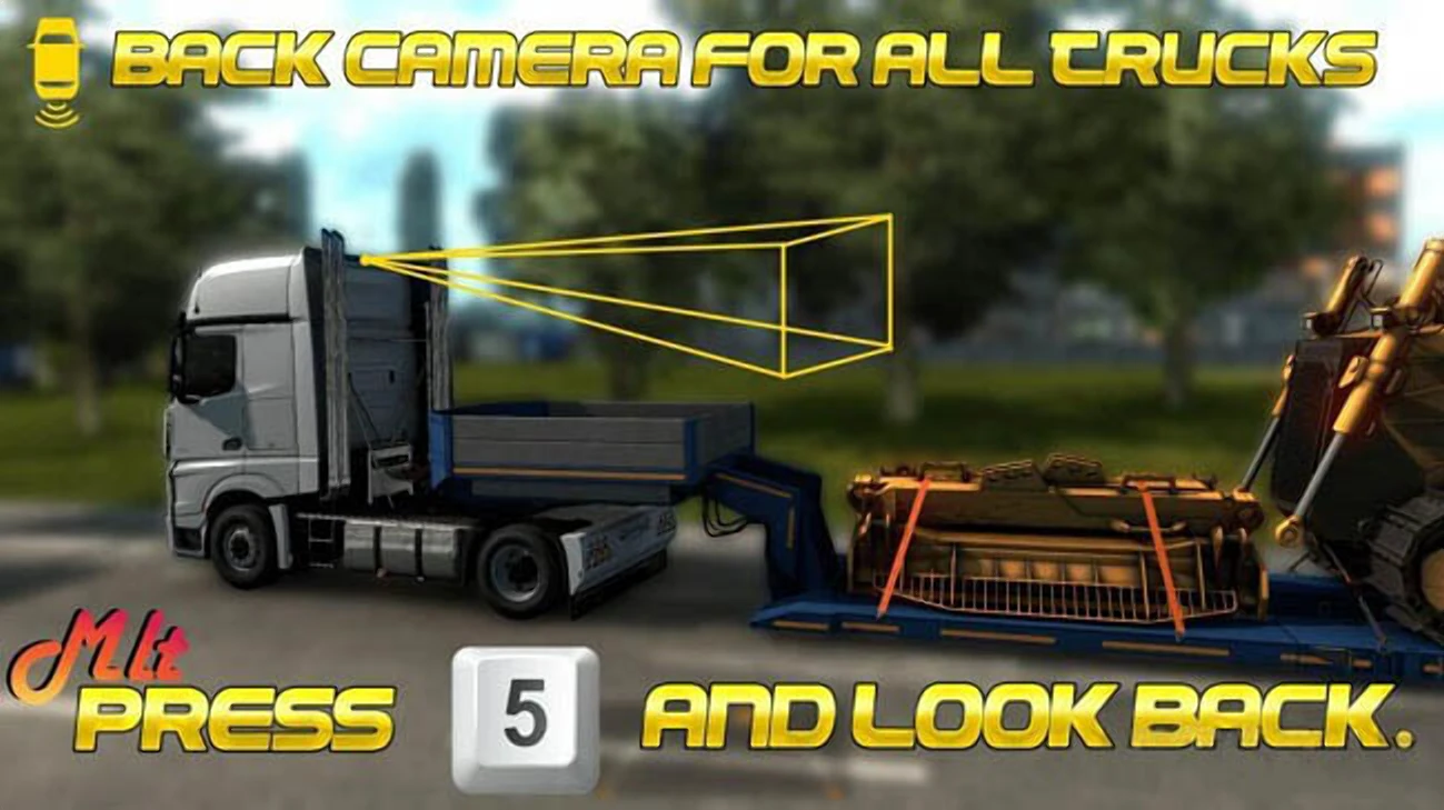 Euro Truck Simulator 2 "Задняя Камера Для Всех Грузовиков v2.0 (1.39.x)"