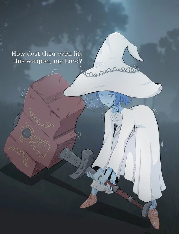 Как ты вообще поднимаешь это оружие, мой лорд?