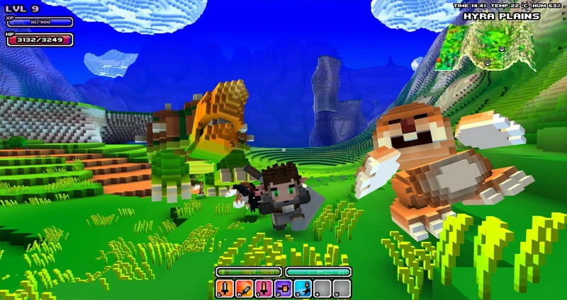Cube World Alfa "Замена E и F, на F открытие двери и поднятие предметов"
