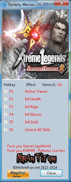 Dynasty Warriors 8: Трейнер/Trainer (+5) [1.0] {MrAntiFun}