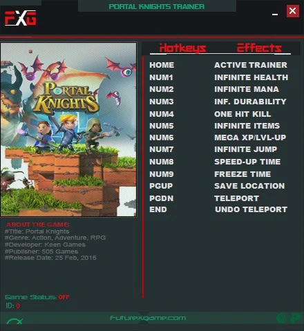 Portal Knights: Трейнер/Trainer (+10) [0.8-1.2] {FutureX}